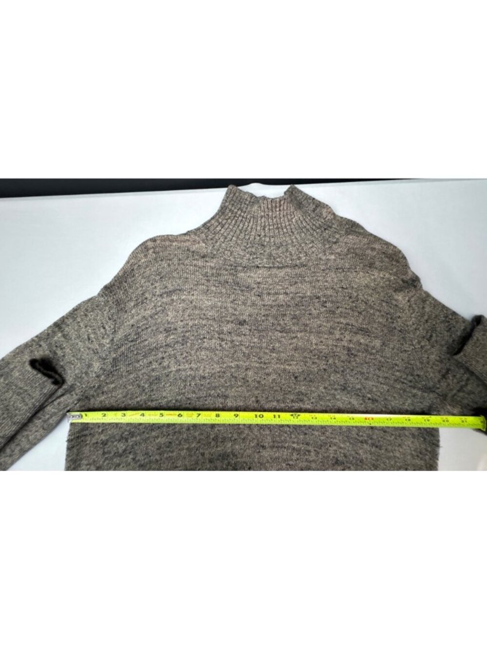 Women's Gap Stripe Snap Turtleneck Long Sleeve Sweater Tunic Gray Size Small - Picture 14 of 15